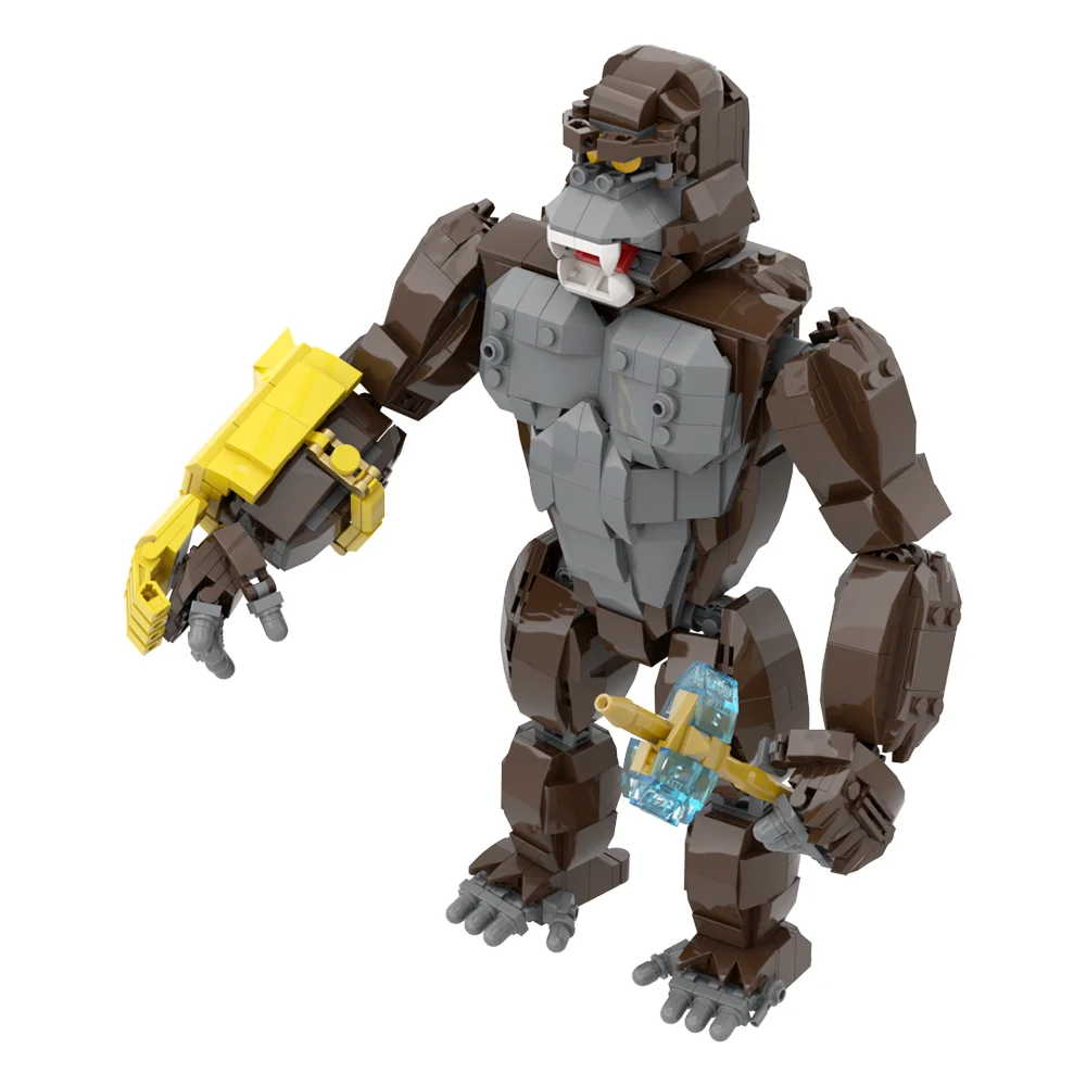 MOC Film Brickheadz Gorillaeds Bausteine Modell Black Mech Monster Ziegel DIY Zusammengebautes Spielzeug für Kinder Jungen Geburtstag Geschenk