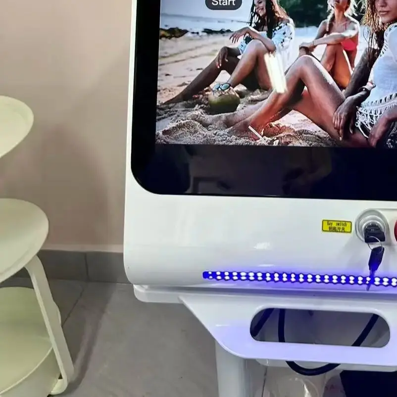 

Профессиональный диодный лазер для удаления волос с александритовым эффектом, Ice Titanium, 10 баров, тройная волна, эпилятор