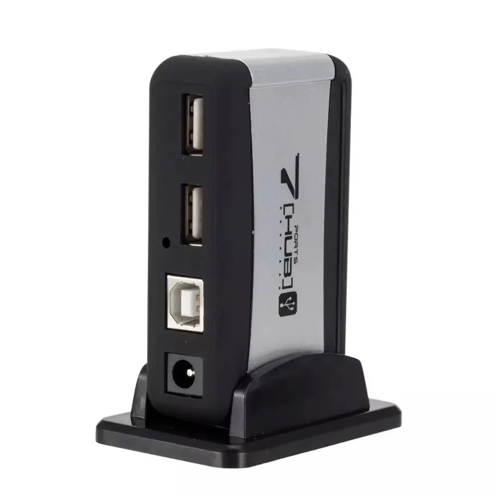 Hub Usb 2.0 C/ 7 Portas Extensoras C/ Fonte Bivolt Barato