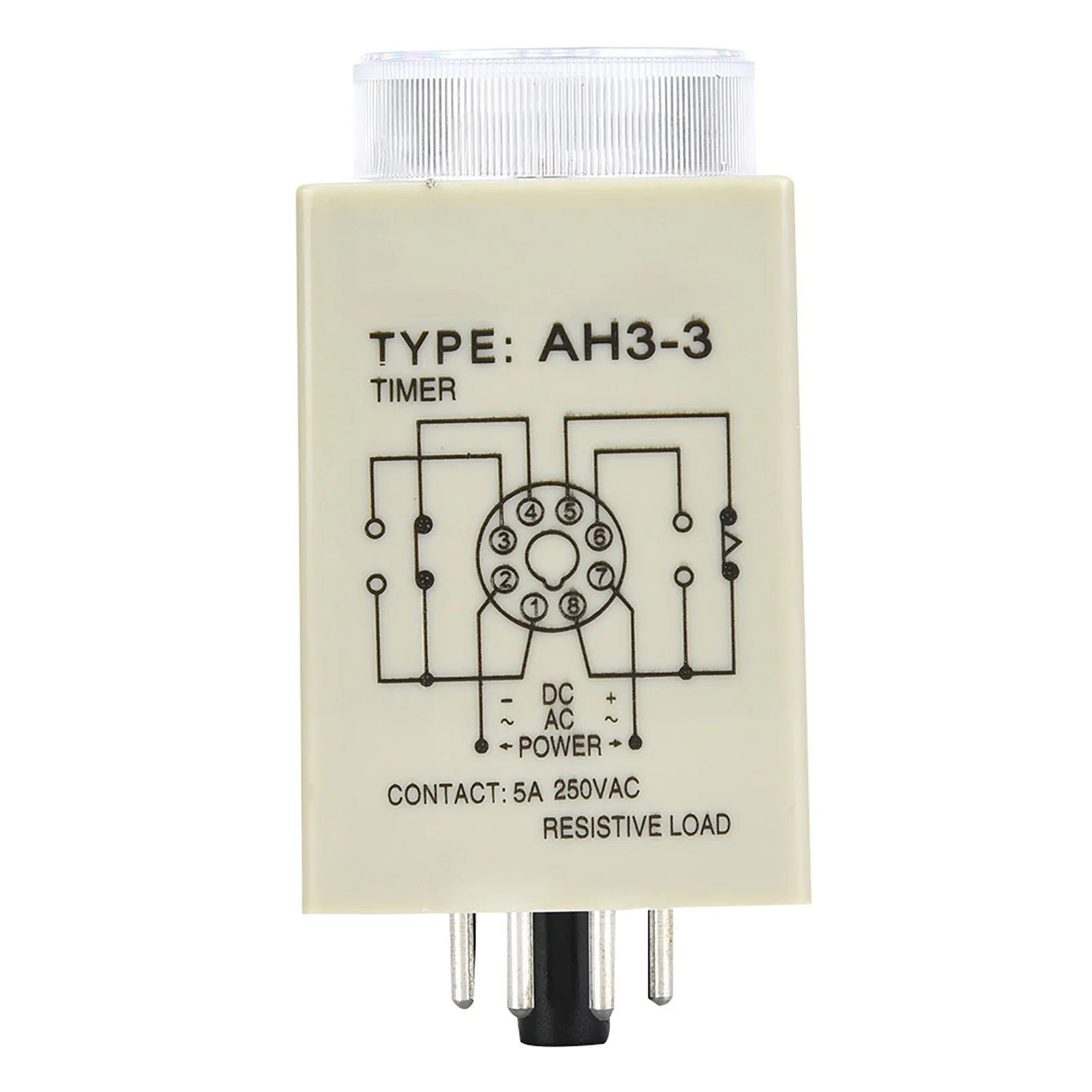 Time Relay Practical Portable Anti-Interference Electronic Time Relay for Pins Relay Din Rail Professional Use General Purpose