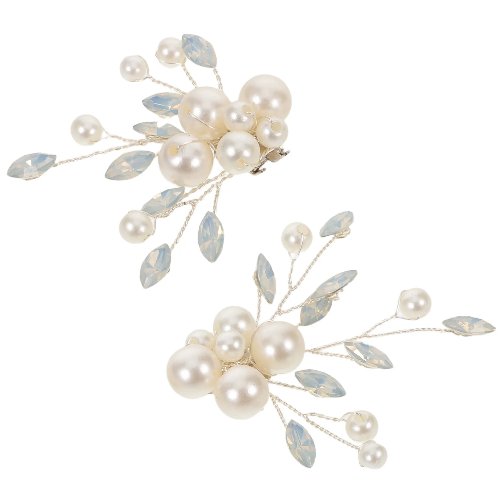 

2pcs Pearl Shoe Clips Faux Rhinestone Buckle Decorative For Bridal Wedding Shoes Pump Heel Accessories Evening Party Prom