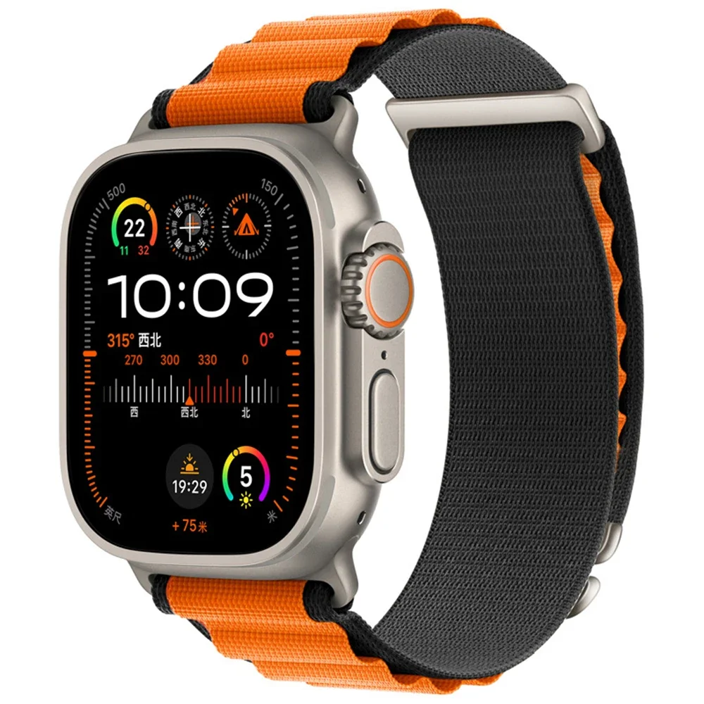 Ремешок Alpine Loop для Apple Watch Ultra 2 49 мм 45 мм 44 мм 42 мм 41 мм 38 40 мм Нейлоновый браслет для Iwatch Series 8 9 7 3 SE 6 5 Band