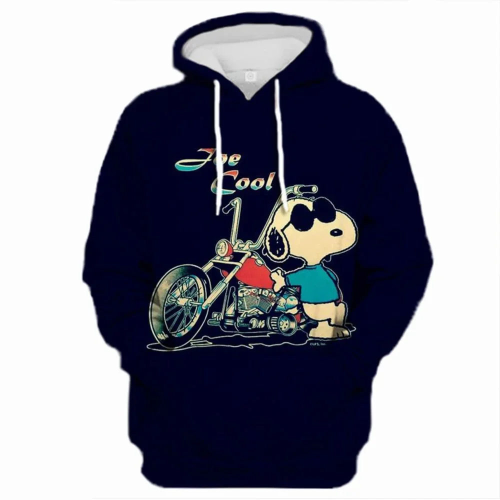 

2024 Spring and Autumn 3D Disney New Peanuts Snoopy Men's and Women's Hoodies Children's Street Casual Street Sports Jackets