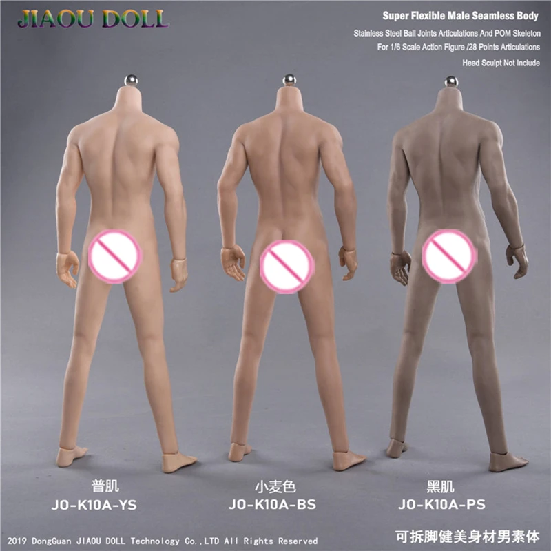 JIAOU دمية JOK-10A-YS/JOK-10A-BS/JOK-10A-PS 1/6 مقياس العضلات الذكور عمل الشكل 12 ''دمى الجسم سلس نموذج لجمع