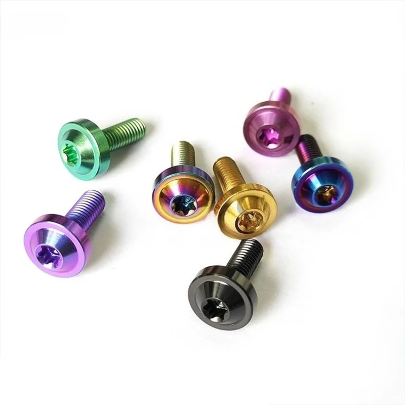 M6 M8 1Pcs Truss Head Torx Screw Titanium Ti Bolt For Part Modification Mechanical Upgrade Fastener Titanium Alloy