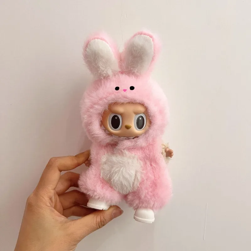 Only clothes are suitable for labubu baby clothes, one, two and three generations of 17cm pendants, plush toy clothes set.