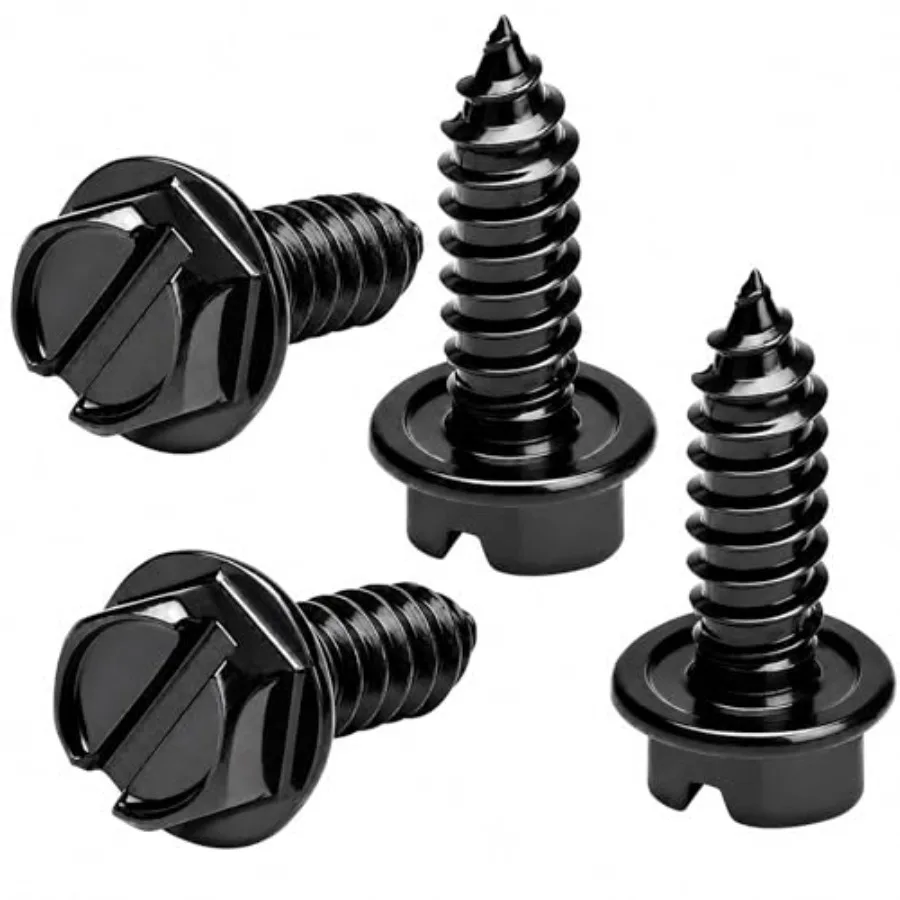 

Rustproof License Plate Screws for US Domestic Vehicles and Select Imports Stainless Steel Bolts for Vehicles that Use Plastic