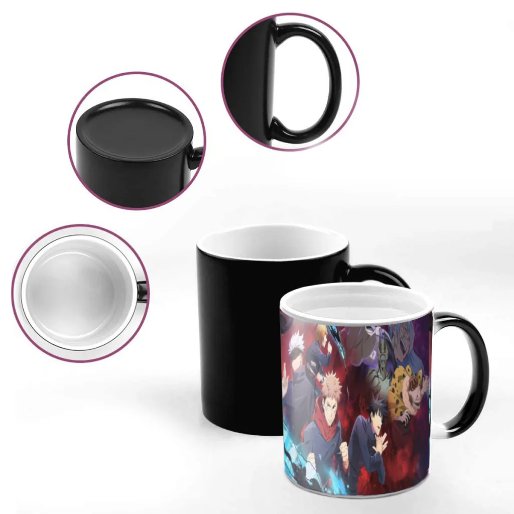 Jujutsu Kaisen Anime Gojo Satoru Coffee Mugs Creativ Color Changing Milk Tea Cup Ceramic Magic Heat Sensitive Mug Gifts