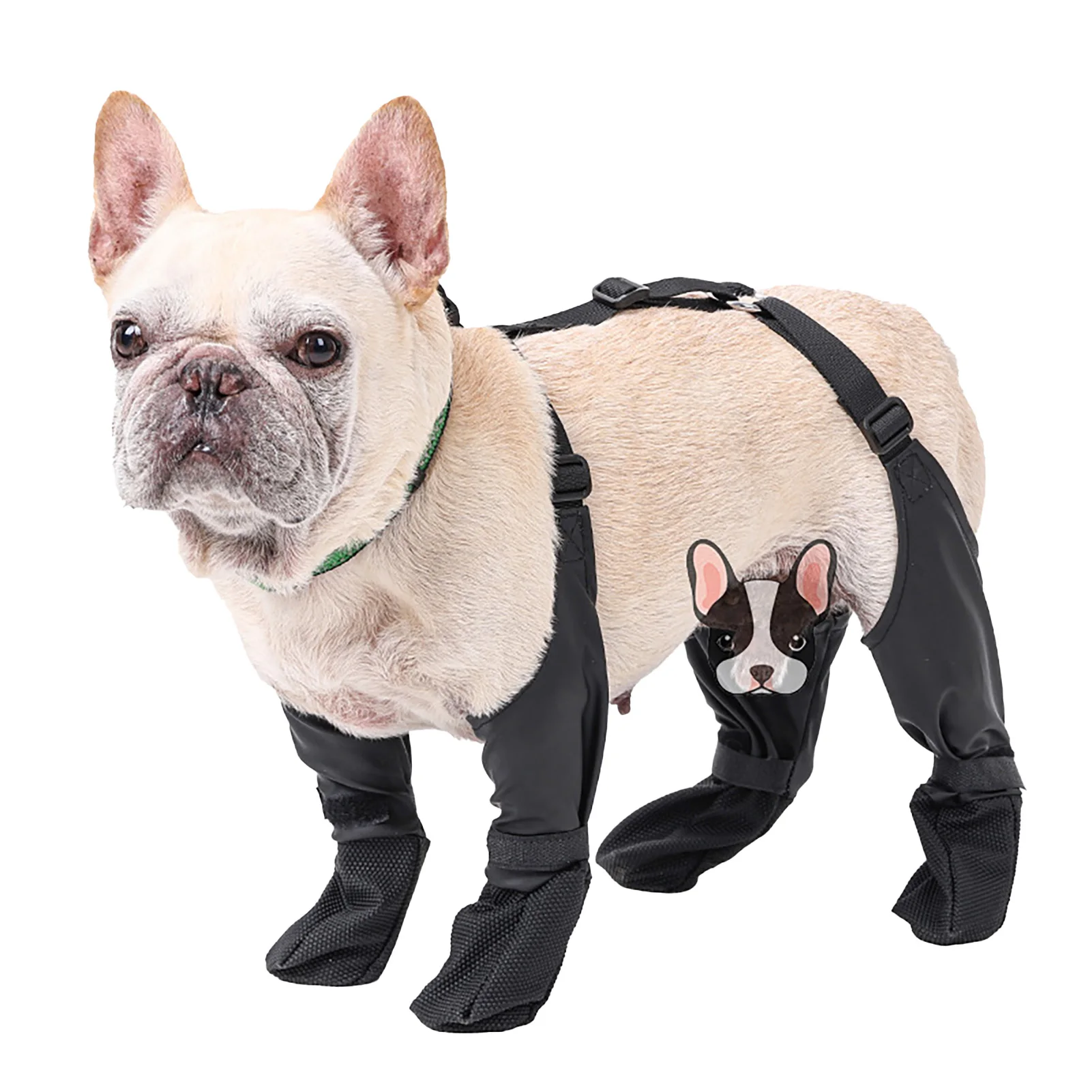 Adjustable Protective All-Weather Dog Pants Dog Paw Protector with Auxiliary Strap Protects From Winter Cold for Dogs