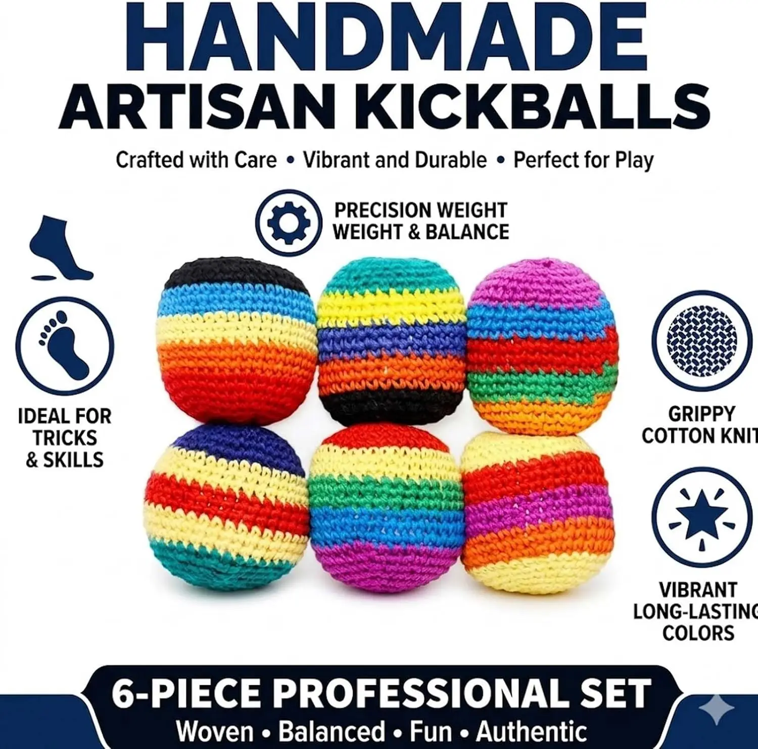 6/12/24pcs Outdoor Soft Handmade Footbag Sacks Juggling Balls Durable for Kids Group Playing Activities view 5