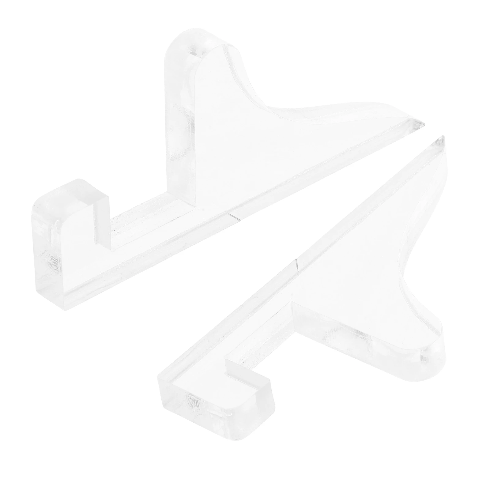 

2 Pcs Photo Frame Stand Acrylic Easels Display Stands Flat Clear Ornaments Blank Brochure