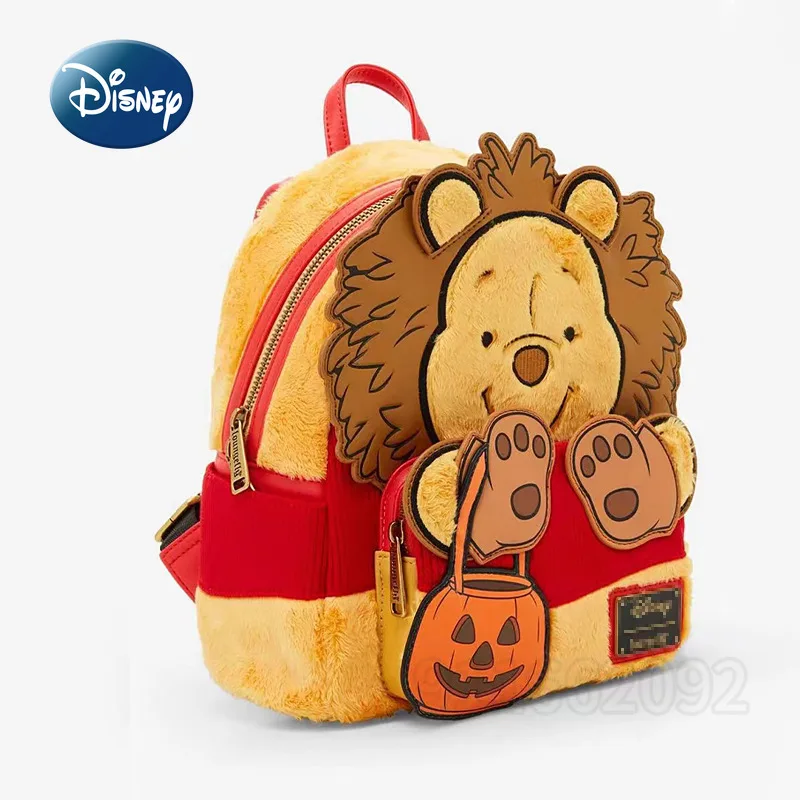 Disney Winnie The Pooh New Mini Plush Backpack Luxury Brand Fashion Women\'s Backpack Cartoon Children\'s School Bag High Quality