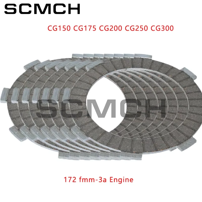 High Quality Motorcycle 6 Column Enhanced Clutch Carbon Fiber 7PCS For Honda CG150 CG175 CG200 CG250 CG300 For 172 fmm-3a Engine