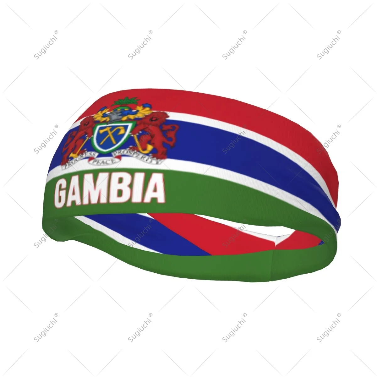 

Men Women Gambia Flag Elastic Wide Headbands For Yoga Fitness Tennis Running Gym Sports
