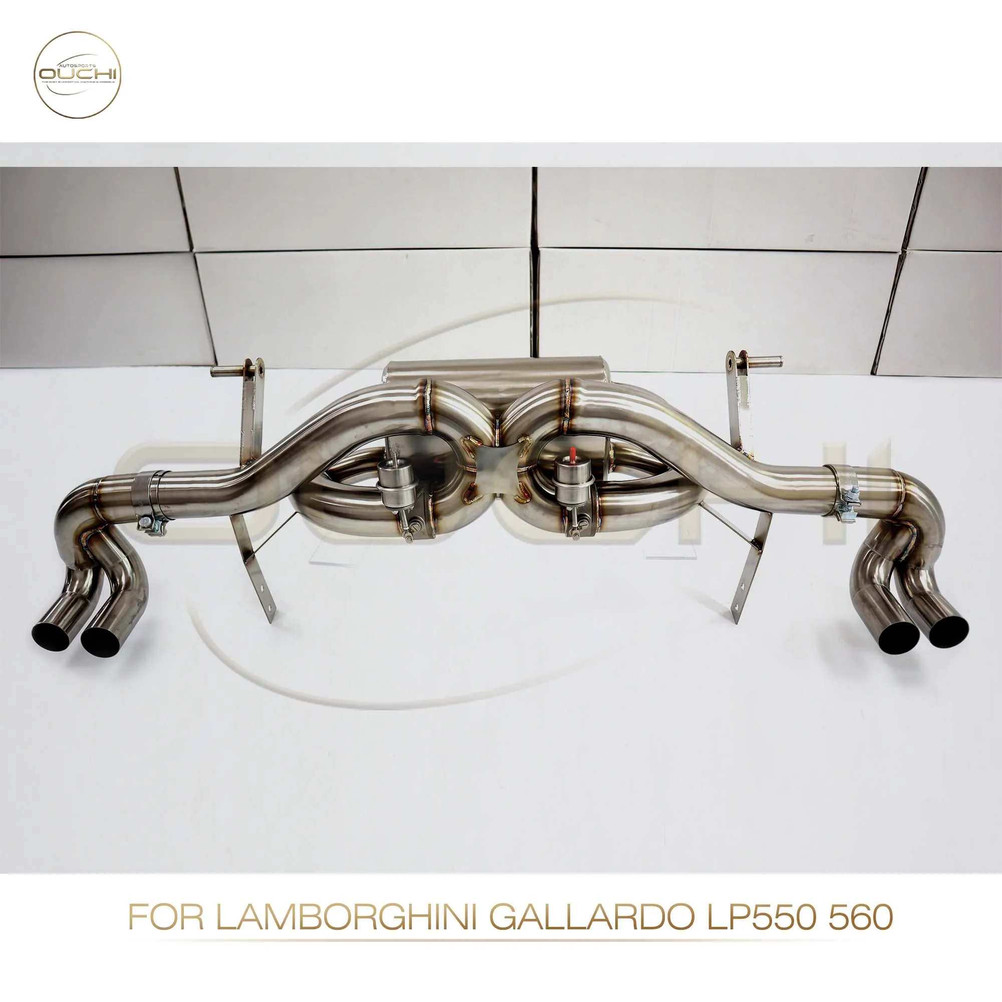 OUCHI Exhaust System Stainless Steel Performance Catback for Lamborghini Gallardo LP550 560 2007-2013 5.2 Muffler With Valve