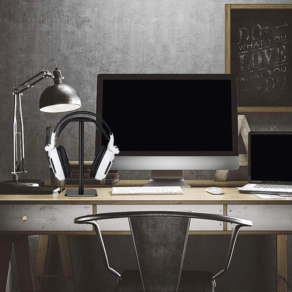 ที่วางหูฟังสีดำและสีขาวแบบใหม่ ถอดออกได้ สำหรับคอมพิวเตอร์ เกมอีสปอร์ต ชั้นวางเก็บหูฟังสำหรับเดสก์ท็อป ใช้ได้กับทุกประเภท/;pp;