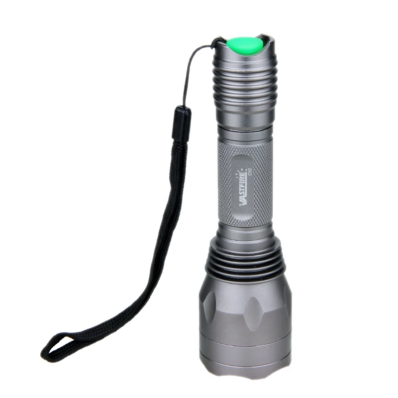 C10 ZOOMABLE Hunting flashlight 800 Yards green light Tactical Flashlights 18650 Aluminum Waterproof Lamp Set Mount