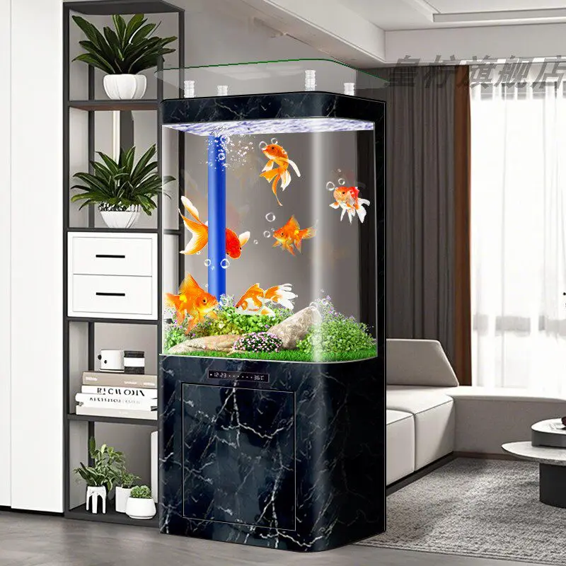 

CX living room bottom filter curved fish tank, small floor-to-ceiling integrated intelligent aquarium