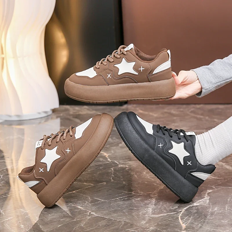 Platform Sneakers for Women Tennis Female Kawaii Sports Shoes Flats Casual Vintage Vulcanize Cute Skateboard Spring Summer