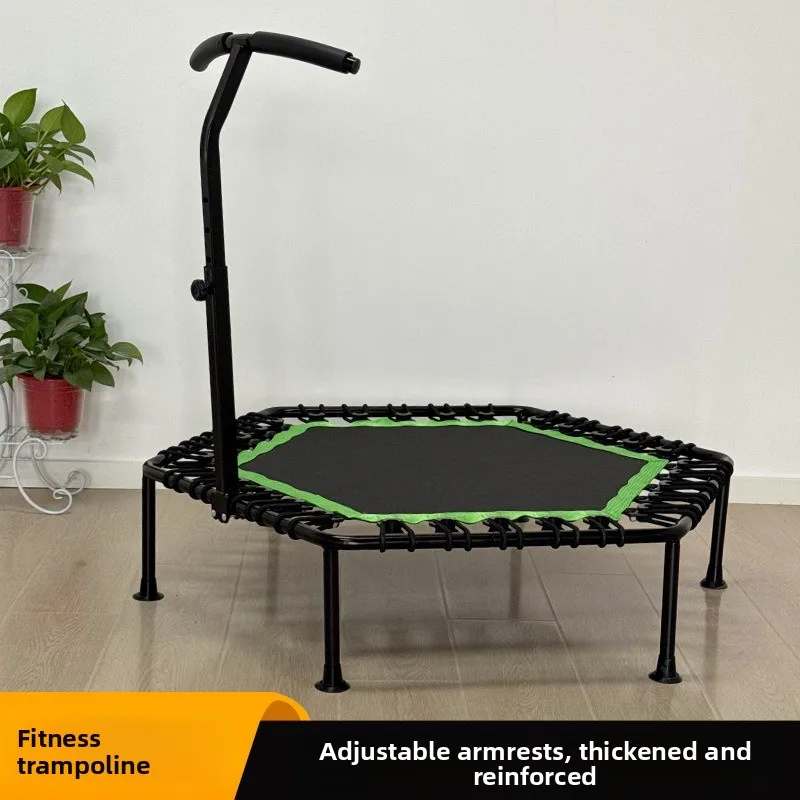 Portable Hexagonal Elastic Rope Bounce Bed, Indoor Home Mini Trampoline, Fitness Equipment for Body Building，Sport Entertainment