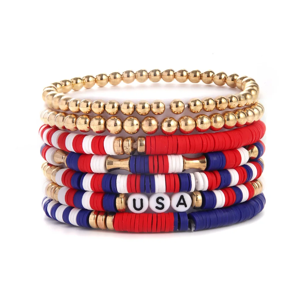 

Bracelets for Women Stackable Rainbow Beaded Stretch Bracelets Elastic Layering Friendship Bracelets Boho Summer Beach Jewelry