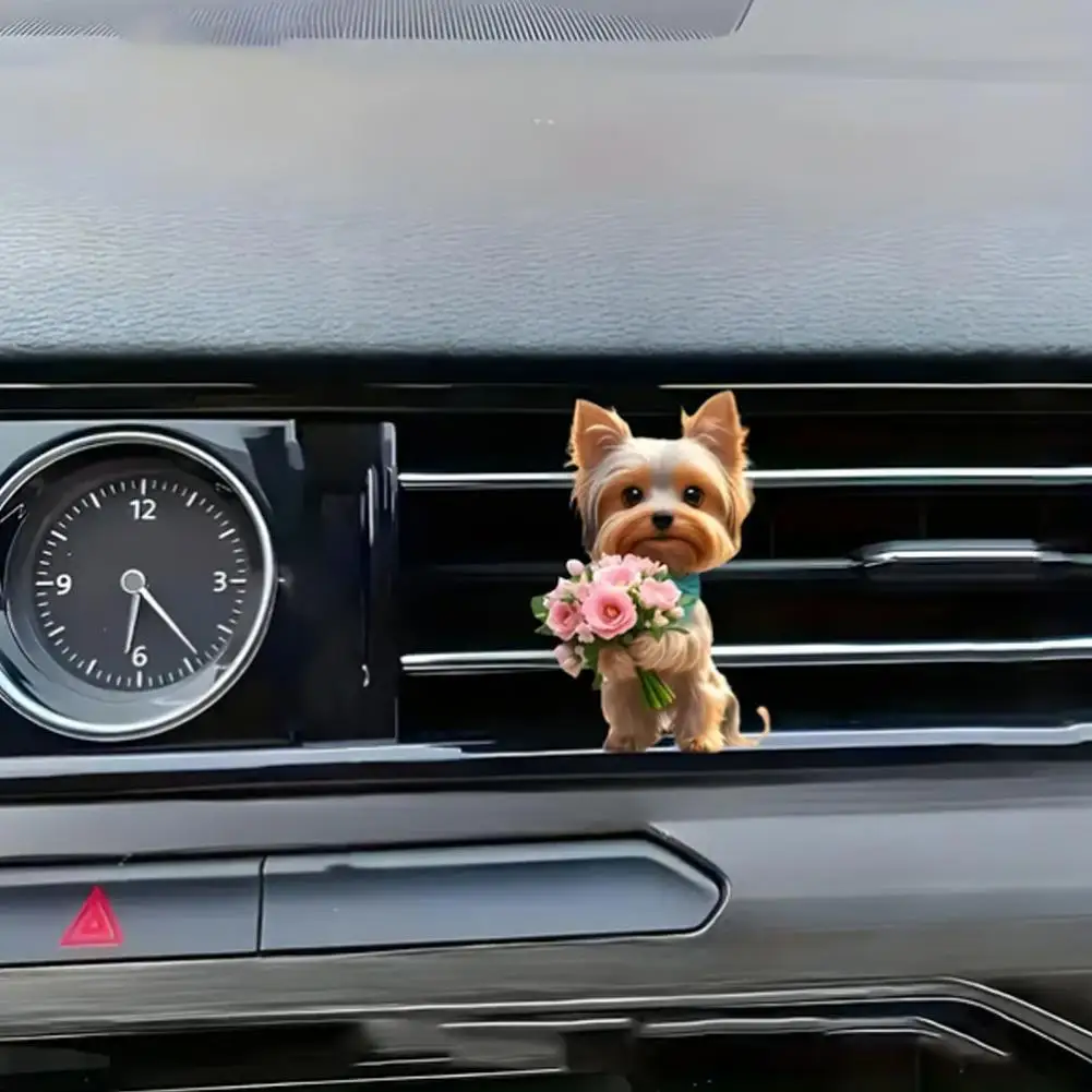 

1pcs Cartoon Dog Car Air Outlet Perfume Clips Air Conditioning Air Outlet Aromatherapy Clip Accessories Outlets Air-Freshener