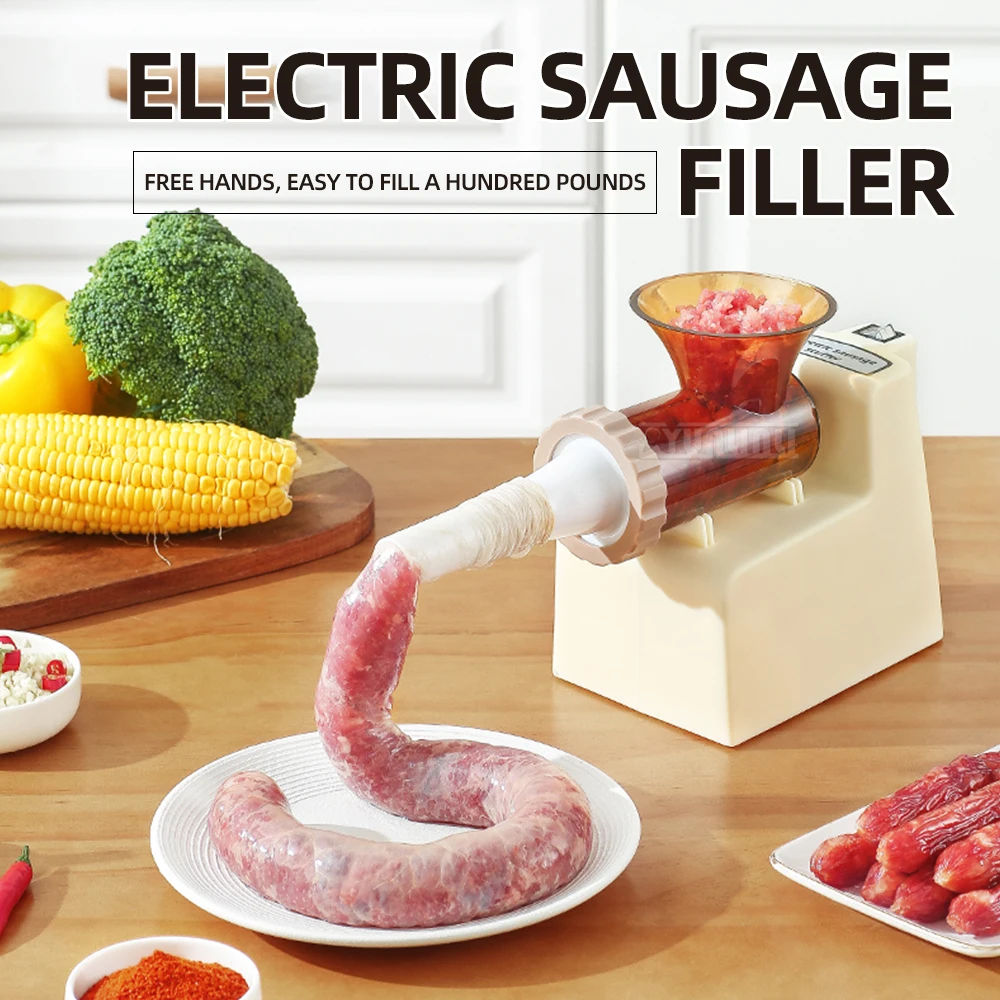 Electric Sausage Filling Machine Household Kitchen Meat Sausage Maker Tool Automatic Sausage Stuffer