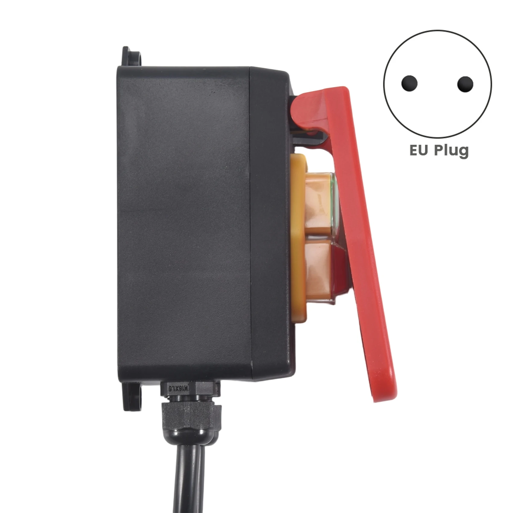 [A93Z!】 220V Single-Phase On/Off Switch, Safety Switch, Zero Voltage Switch With Socket, Emergency Off Switch EU Plug