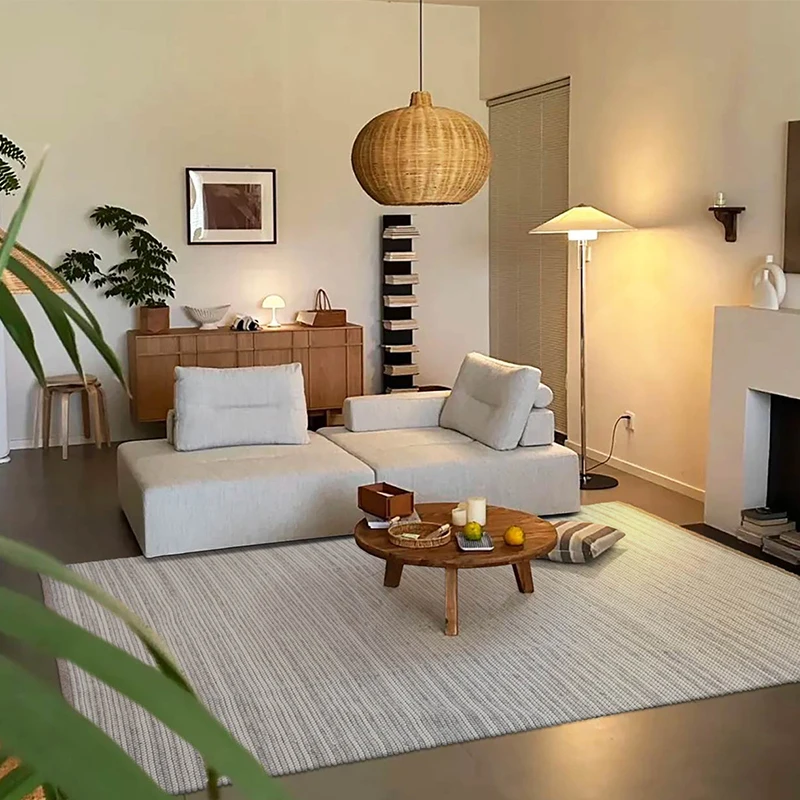 No Glue Carpet Living Room Washable Cotton Bedroom Area Rug Modern Simple Home Sofa Coffee Table Floor Mat Vintage Study Rug