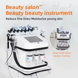 Multifunction 10 in 1 Oxygen Water Aqua Hydra Dermabrasion Bubble Facial Hydro Machine for Skin Cleaning