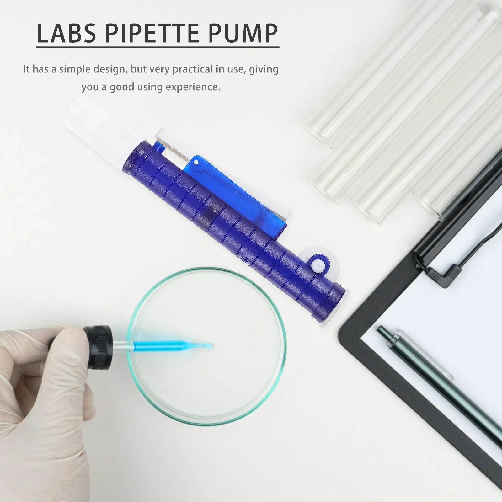 

PP Laboratory Pipette Pump Plastic Rapid Dispense Thumb Wheel Design Easy One-Hand Operation Precise Filling Labs Scientific