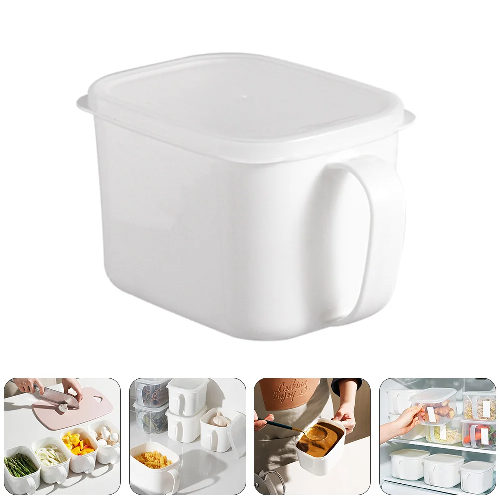 

Storage Box with Handle Food Container Fridge Can Dry Cereal Organizer Kitchen Trash Bin