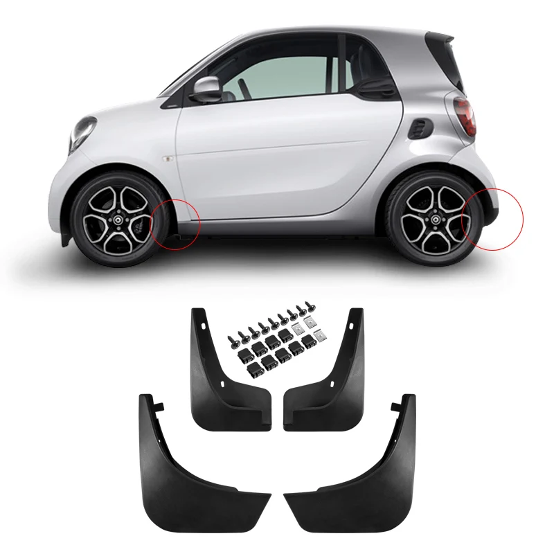 

Custom Mudguards Mudflaps Fender Front Rear Mud Flap Splash Guards Cover Auto Accessories For Smart 451 453 Fortwo Forfour