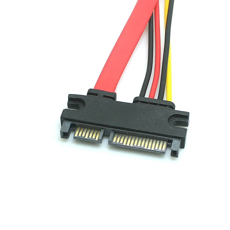 Sata 22 Pin Mannelijk Naar Vrouwelijk Sata Verlengkabel Sata 22 Pin Mannelijk Naar Vrouwelijk 7 + 15 Pin Sata Data Power Combo Kabel Harde Schijf Nieuw