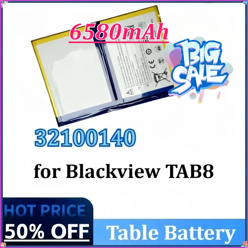

Для аккумуляторов высокой емкости Blackview TAB8, недавно модернизированный аккумулятор емкостью 6580 мАч 32100140, высококачественный сменный настольный аккумулятор