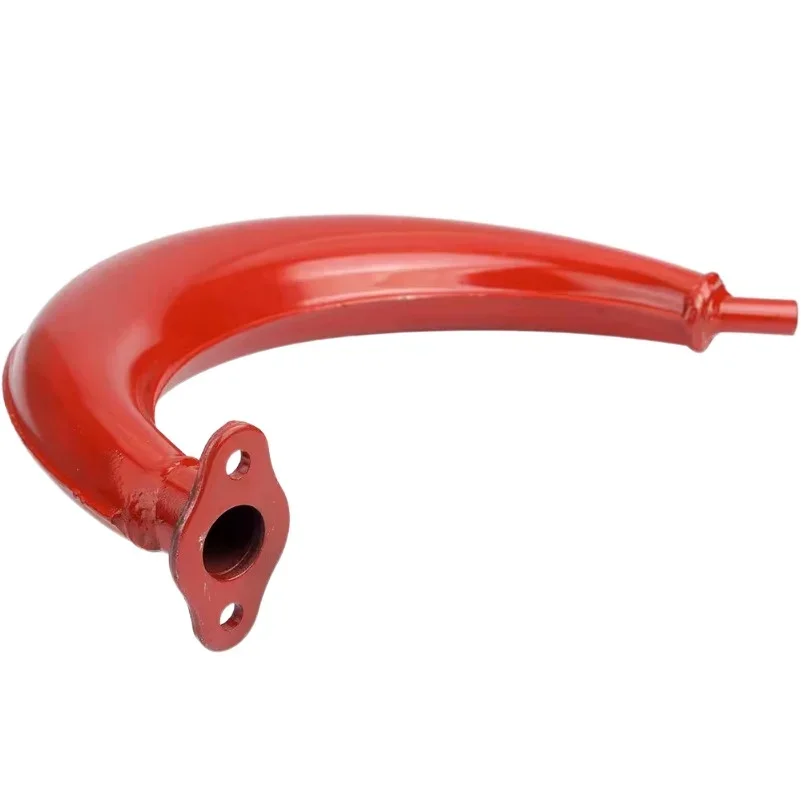 Half Moon Banana Exhaust Muffler Pipe Steel Alloy for 2 Stroke 49cc 60cc 66cc 80cc Engines Motorized Bicycle