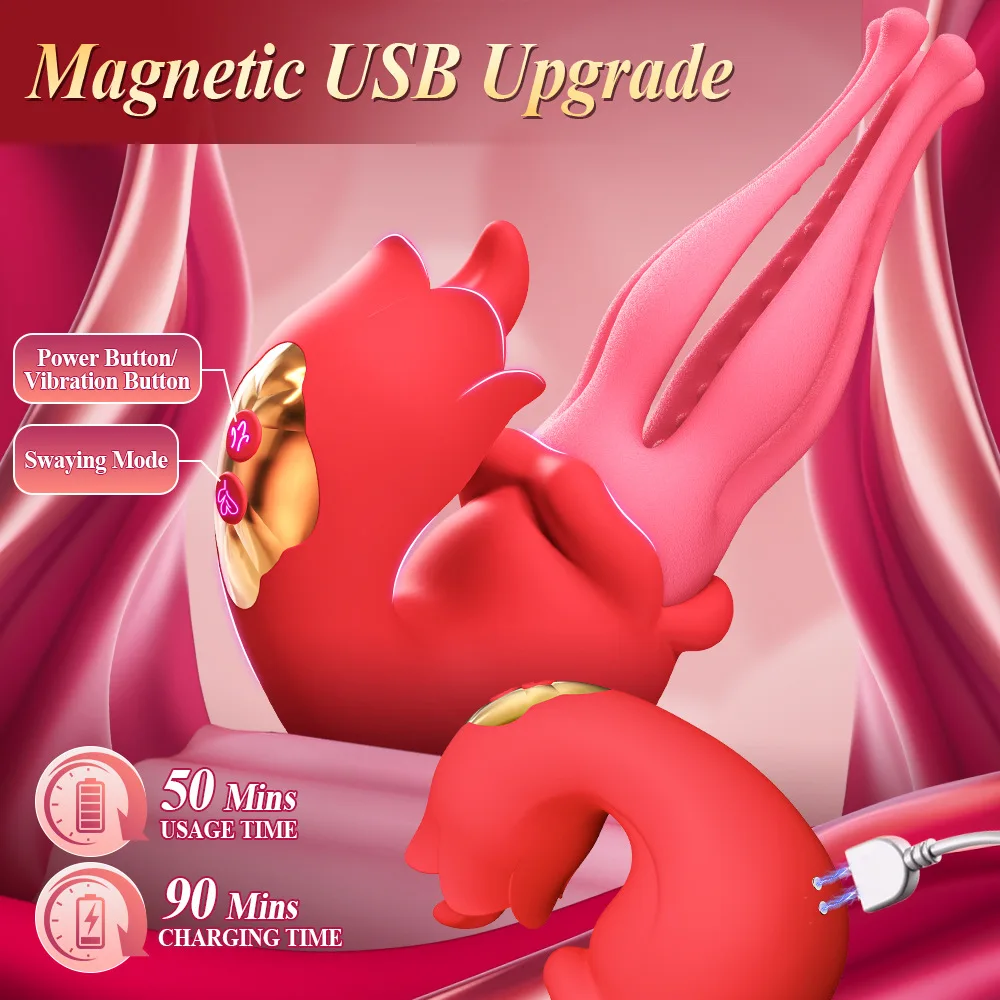 Вибратор для лизания языка, тренировка пяти лап, лизание языка, клитор, многочастотная стимуляция, сильный шок, секунды Tide, секс-игрушки