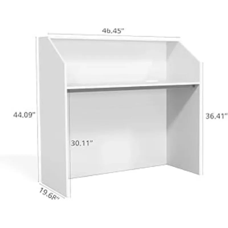 

Reception Desk, 47”Reception Desk, Reception Room Table for Small Shops, Front Desk for Home Office (46.5" W x 20" D x 44" H)