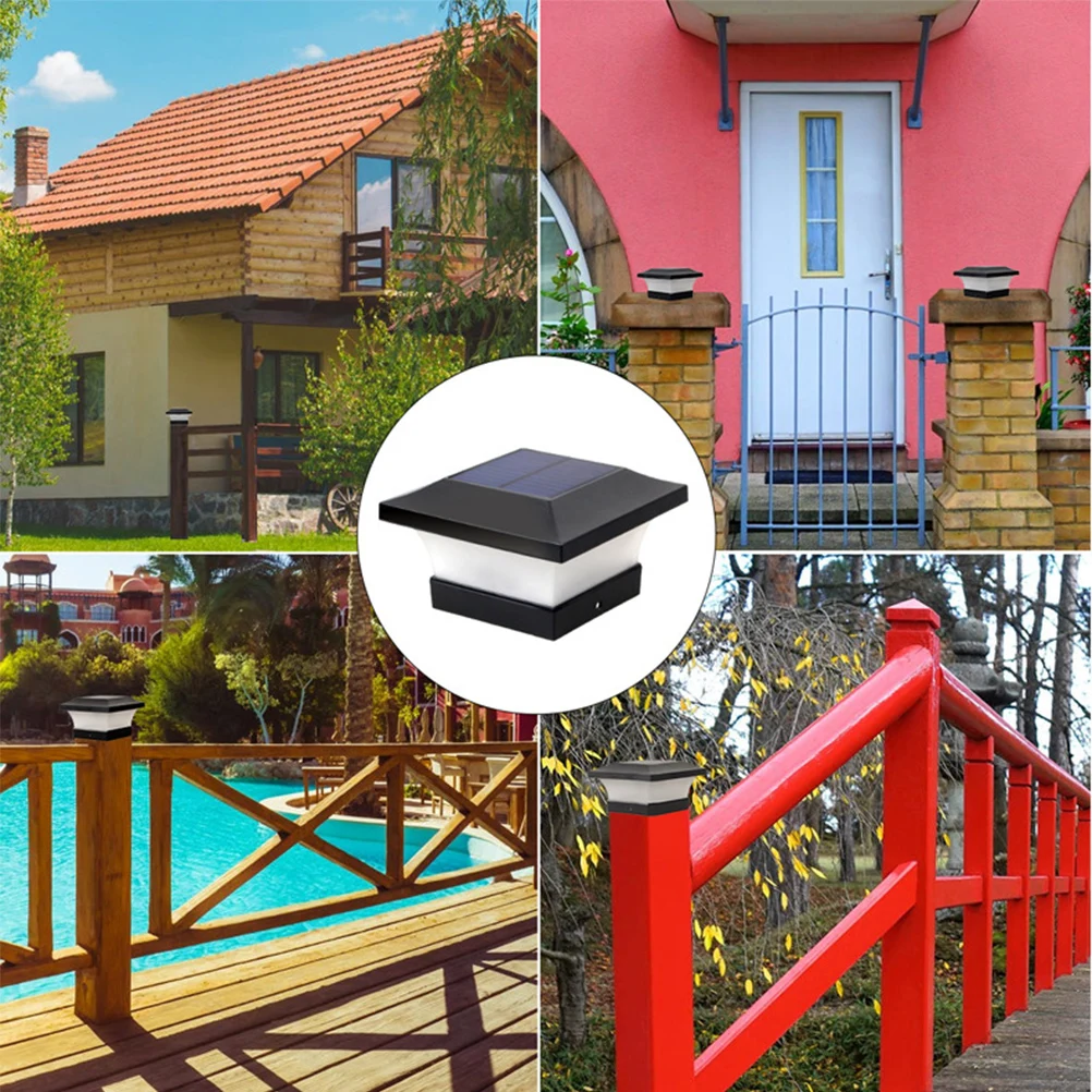 

Solar Fence Lights Durable Waterproof High Brightness LED Garden Pillar Light Outdoor Solar Powered Lamp Post Lighting