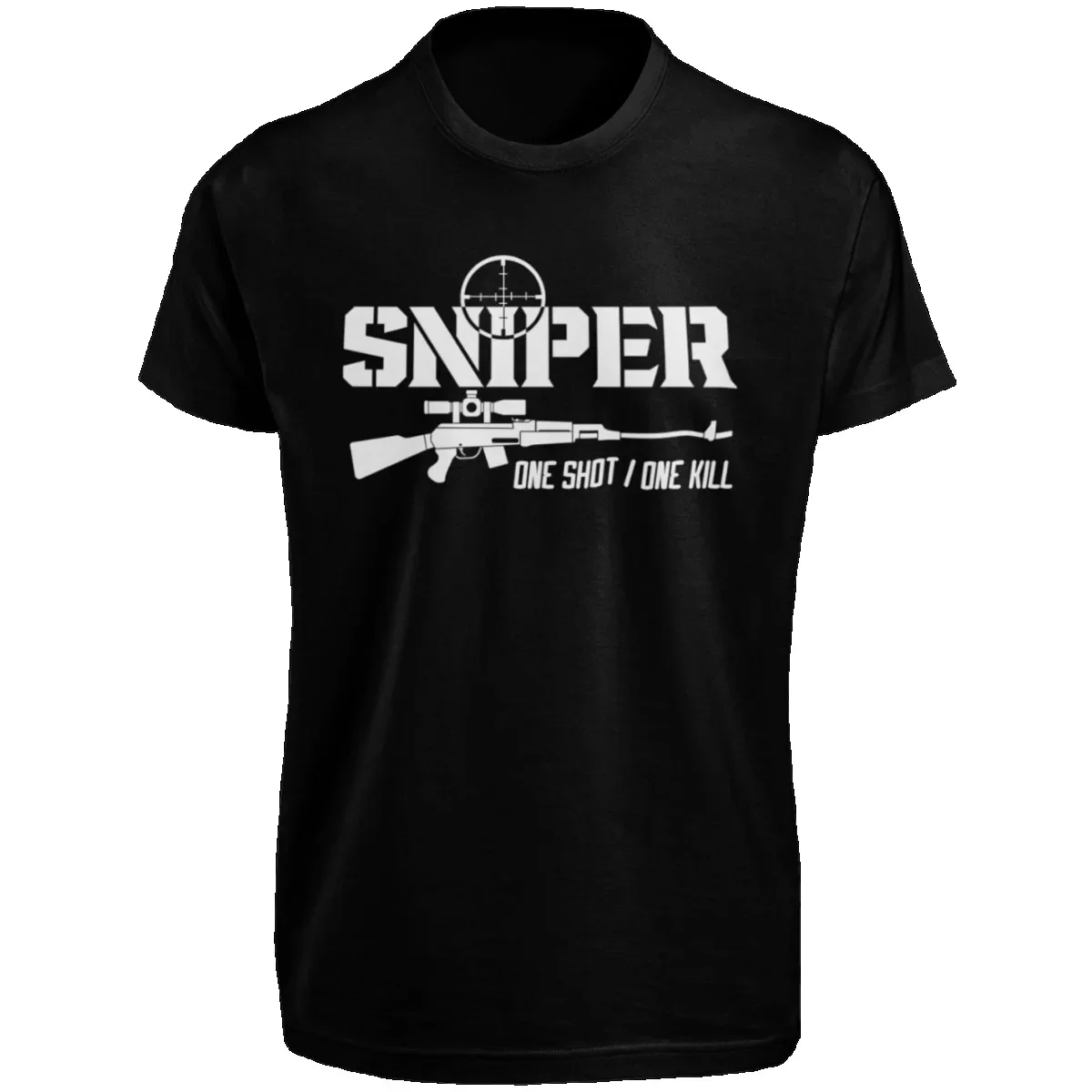 Sniper One Shot One Kill Military Patriot Special Forces T-Shirt 100% Cotton O-Neck Short Sleeve Summer Casual Mens T-shirt