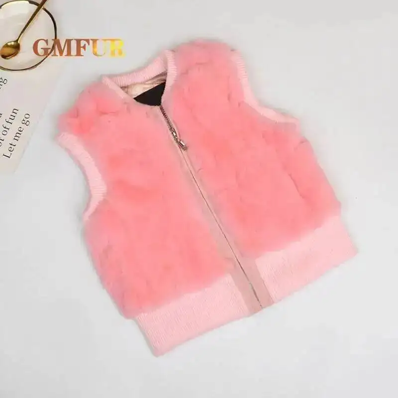 خريف شتاء جديد سميك دافئ للأطفال ريكس الأرنب الفراء سترة موضة سستة أكمام الفتيات الفراء الطبيعي سترة الصبي معطف الملابس