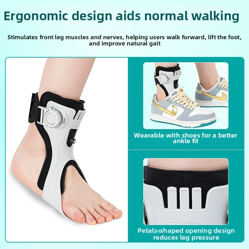 Adjustable‑Buckle Ankle Stabilizing Brace, Walking‑Aid Foot‑Support Accessory, Rigid Ankle‑Guard for Daily Foot Safeguard
