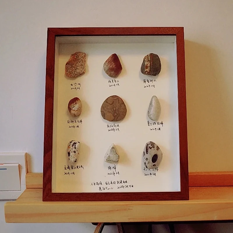 Wooden Shadow Box with Backboard - 3/5cm Depth Standable Frame for Pressed Flower Collection