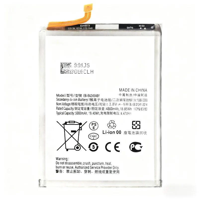 EB-BA245ABY 5000mAh สำหรับซัมซุง A24 4G/SM-A245F/SM-A245M/SM-A245N แบตเตอรี่โทรศัพท์มือถือ + เครื่องมือ