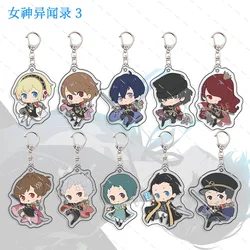 Person3 Portable Anime Keychain Women Makoto Yuki Shiomi Kotone Acrylic Key Chain Man P3P Key Ring Bag Pendant Ornament Gift