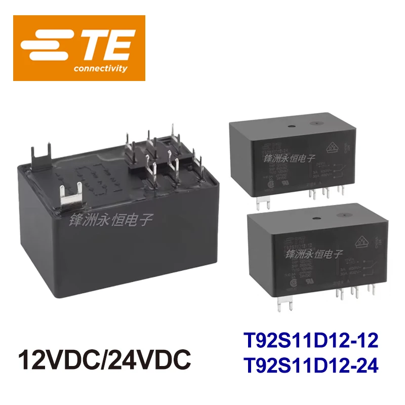 

1Pcs TE Relay T92S11D12-12 T92S11D12-24 8Pin 30A Two open and two closed 12V 24V Power Relay