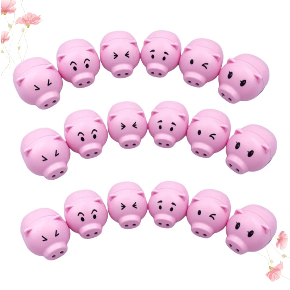 Voiture à tirer cochon créative pour enfants, véhicule à inertie lisse, Design de dessin animé, activité amusante pour le jeu, idée cadeau, 18 pièces