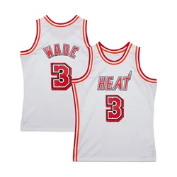 2024 Flash D.WADE NBA Hardwood Classics Swingman Jersey-Red Classic Vintage Famous Heat All-time Players Unisex Tops Kids/Adults