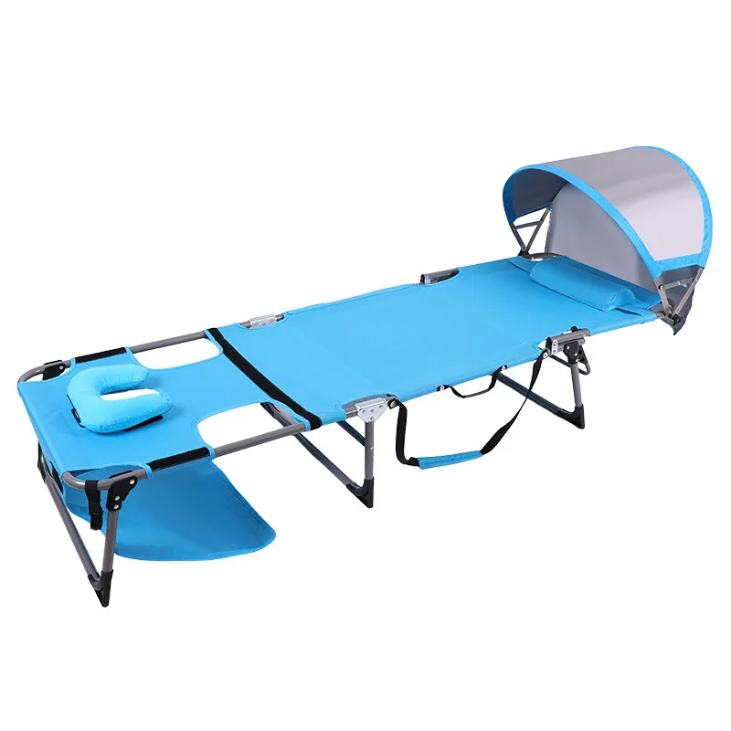 Sun Lounger | Outdoor Camping Folding Bed (Sit/Lie) | Sunshade Beach Chair | The Ultimate Sunbathing Tool