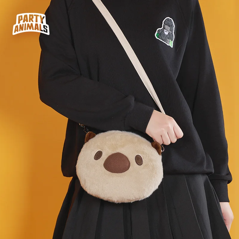 公式パーティーアニマルズ オッタ人形 かわいいぬいぐるみ小銭入れ ビーストパーティー 本物の周辺機器 クロスボディバッグ オーナメント 女の子の誕生日プレゼント